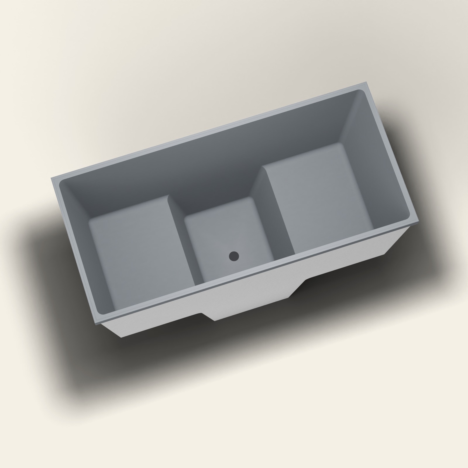 1500 x 700 zitbad voor langdurig weken – 1000 mm diepte – 2 personen – Omnitub in RAL 7015 Slate Grey