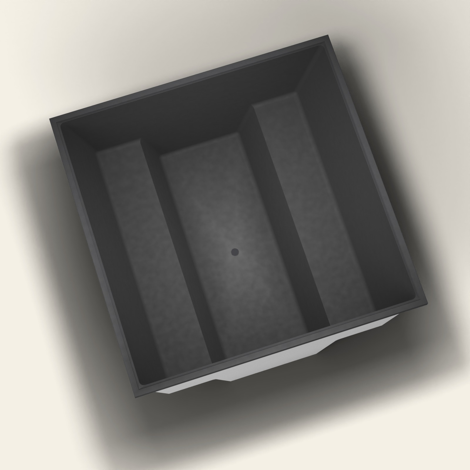 1800 × 1800 Meerpersoons Diepe Badkuip — 1000 mm Diepte — Vierkant — Omnitub in RAL 9005 Jet Black