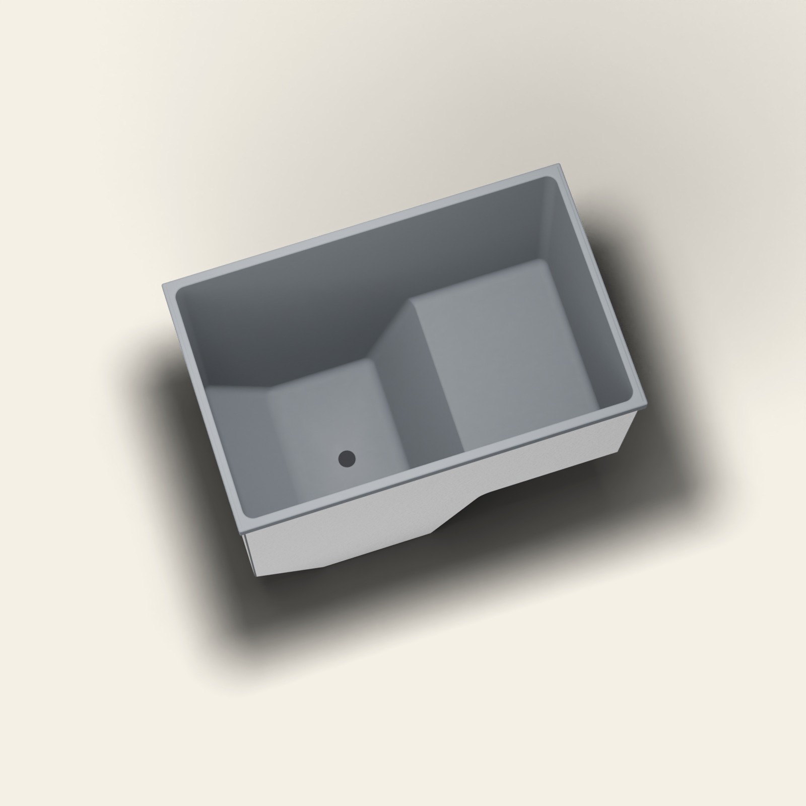 1100 x 700 Matte Zitbad – 1000mm Diepte – Rechthoekig – Omnitub in RAL 7015 Slate Grey