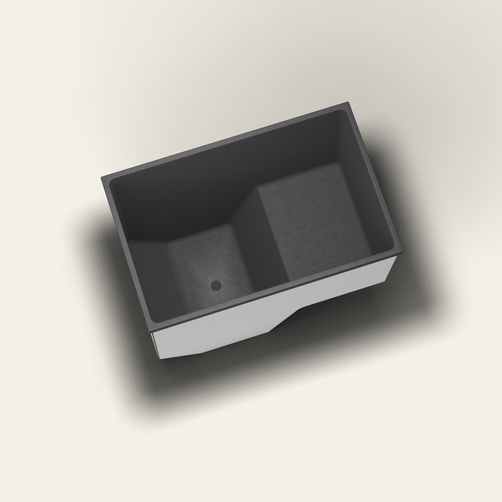 1100 x 700 Matte Zitbad – 1000mm Diepte – Rechthoekig – Omnitub in RAL 9005 Jet Black