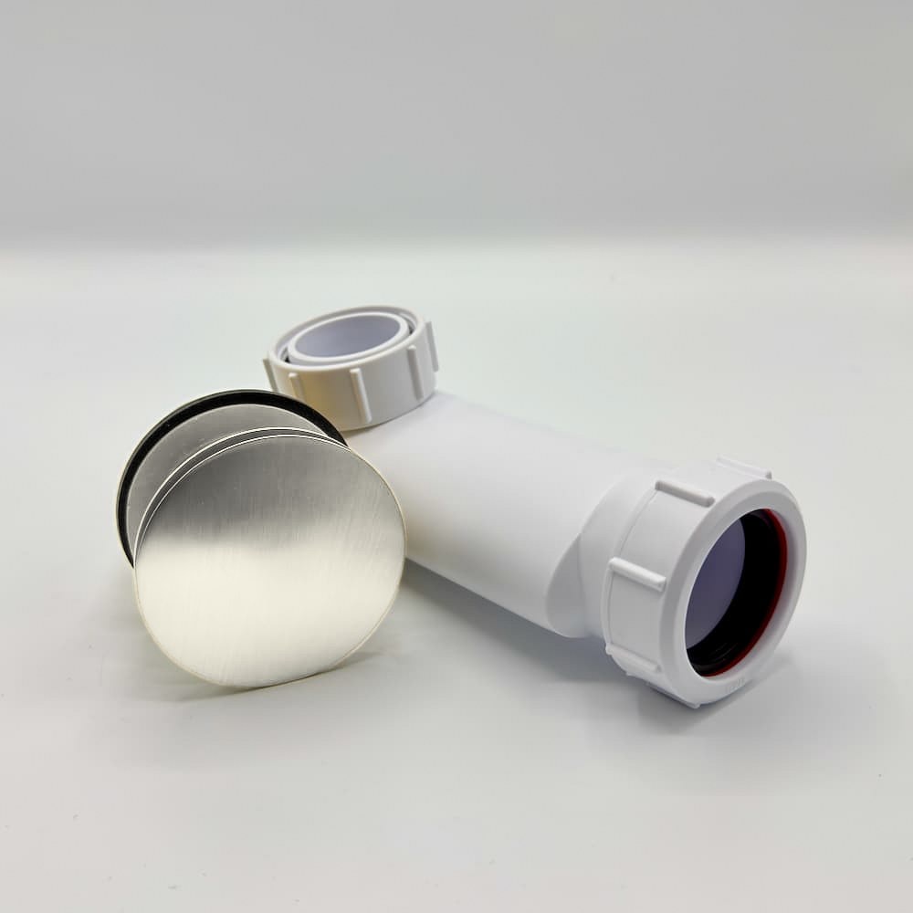 Omnitone bath waste in RAL 9001 Cream