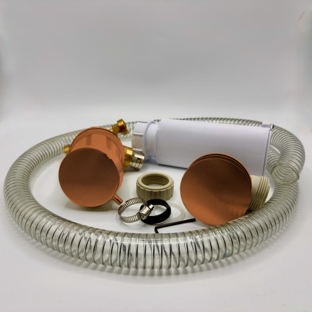 Omnitone bath filler with temperature and flow control in RAL 8023 Orange Brown
