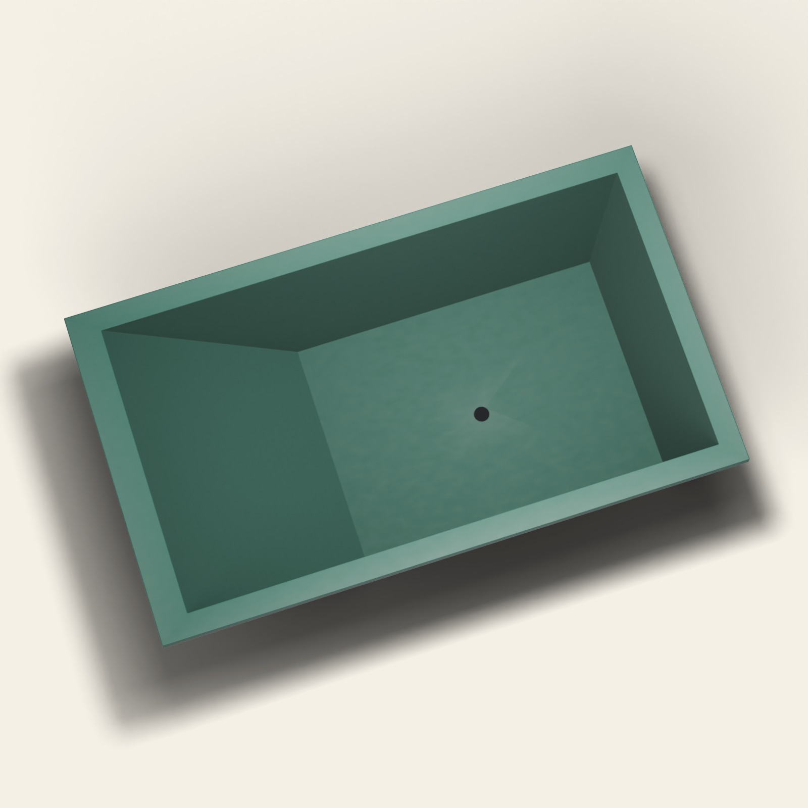 Repose 1900 ligbad — 1900 × 1100 × 600 mm — Omnitub in RAL 6005 Moss Green