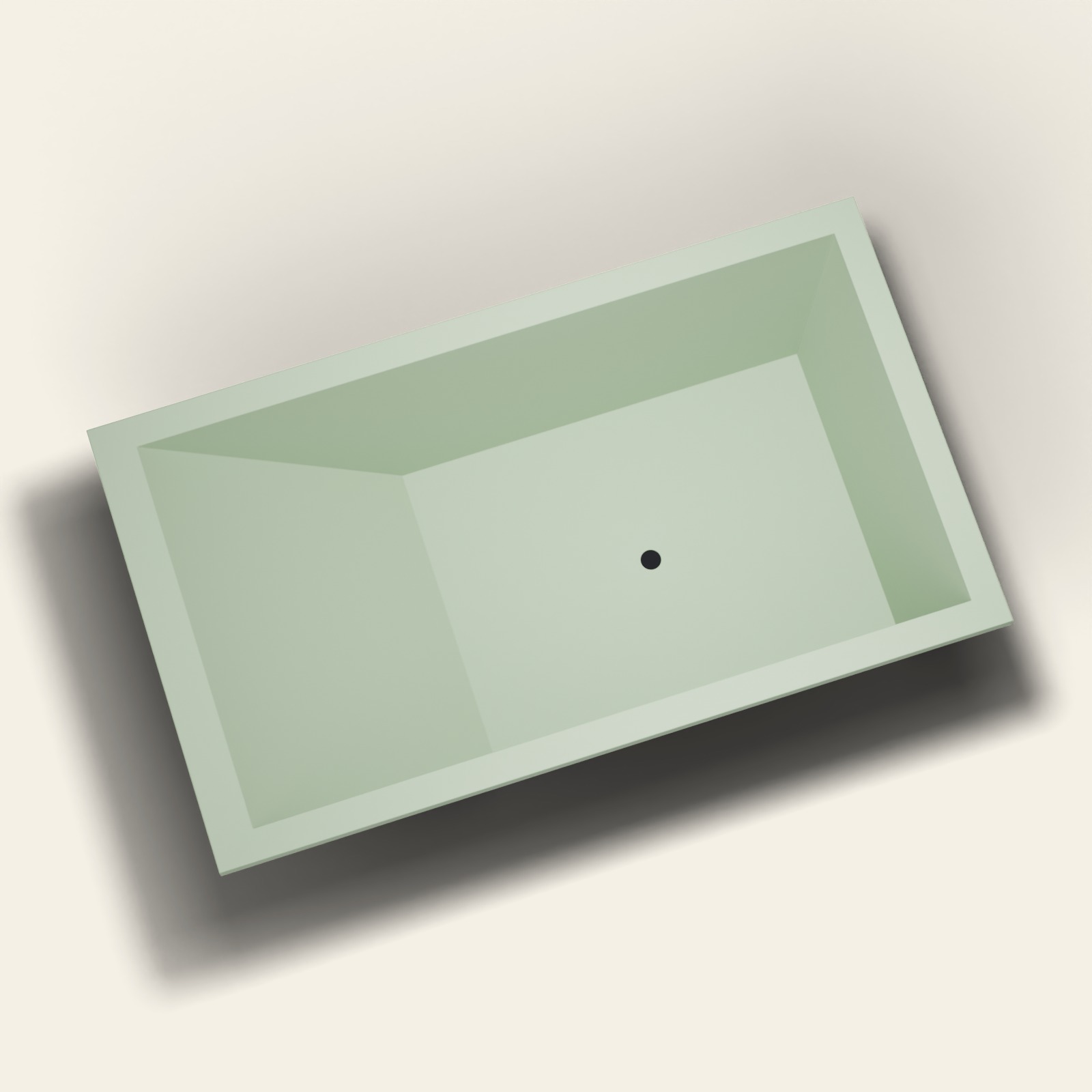 Repose 1900 ligbad — 1900 × 1100 × 600 mm — Omnitub in RAL 6021 Pale Green