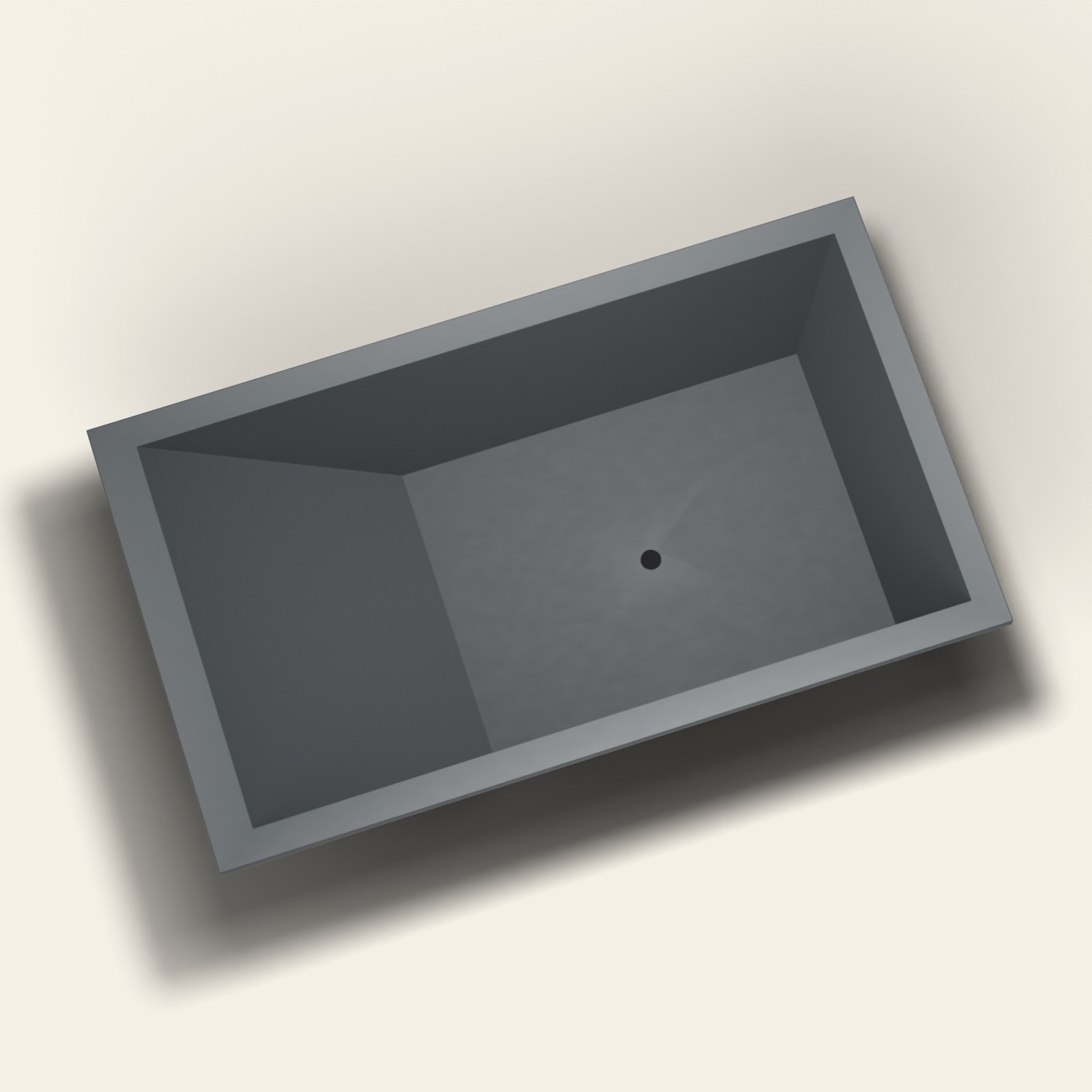 Repose 1900 ligbad — 1900 × 1100 × 600 mm — Omnitub in RAL 7021 Black Grey