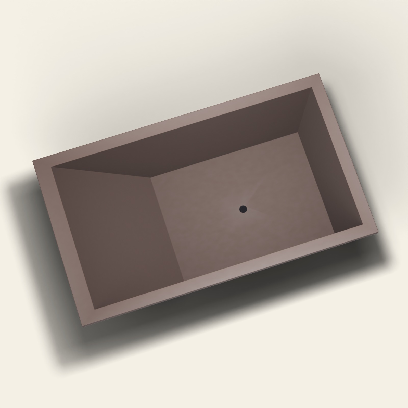 Repose 1900 ligbad — 1900 × 1100 × 600 mm — Omnitub in RAL 8017 Chocolate Brown