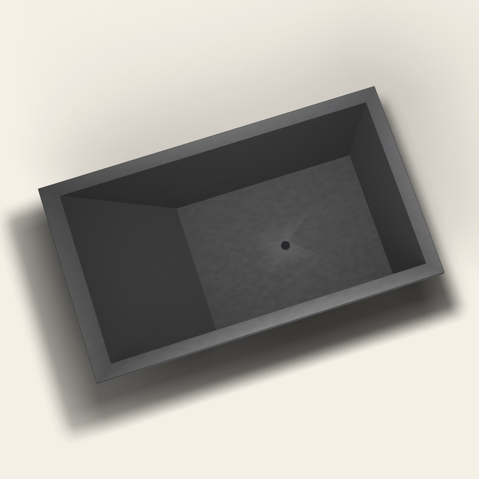 Repose 1900 ligbad — 1900 × 1100 × 600 mm — Omnitub in RAL 9005 Jet Black