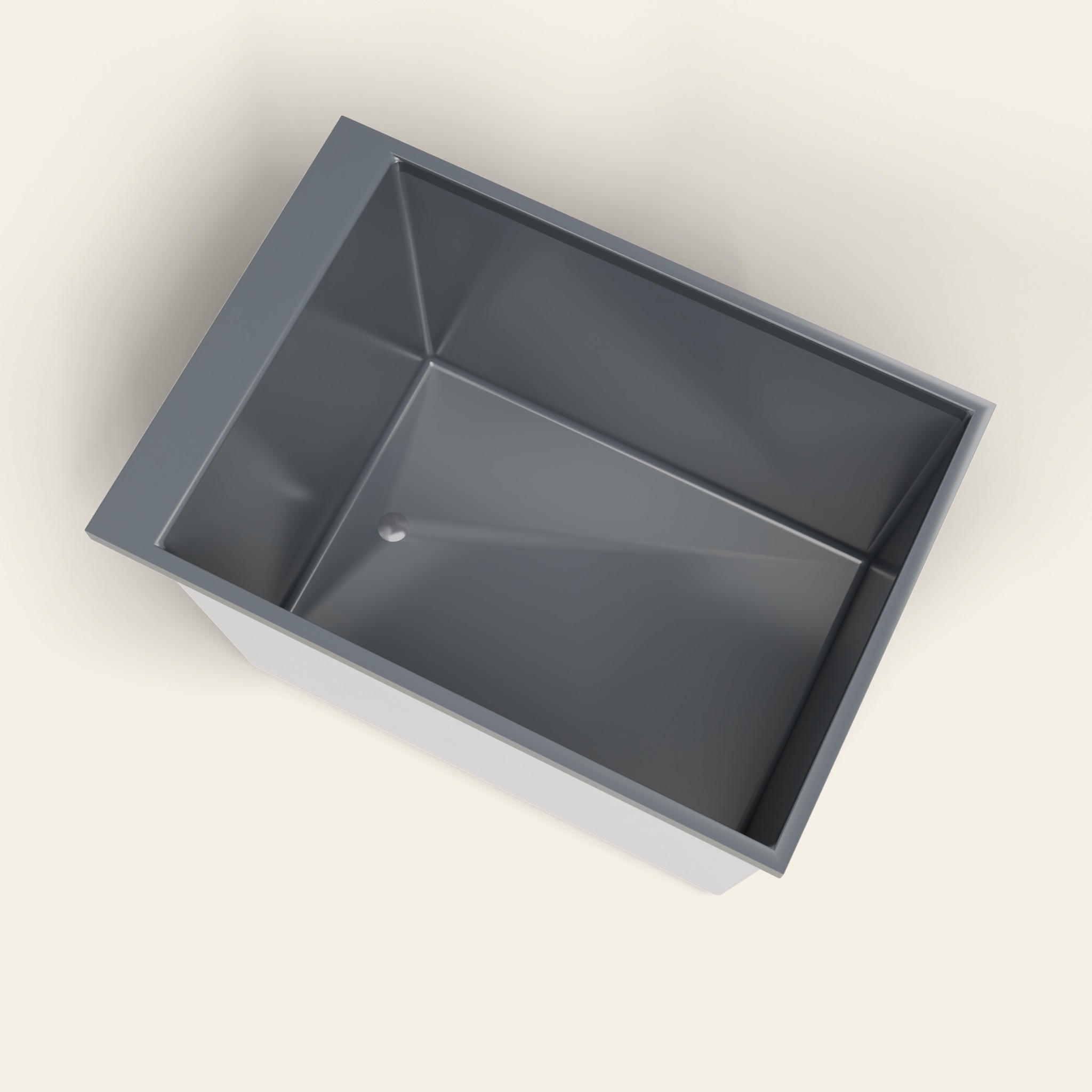 Omnitub Sheer — 1000 × 700 Diep Ligbad — 600mm Diepte in RAL 7015 Slate Grey