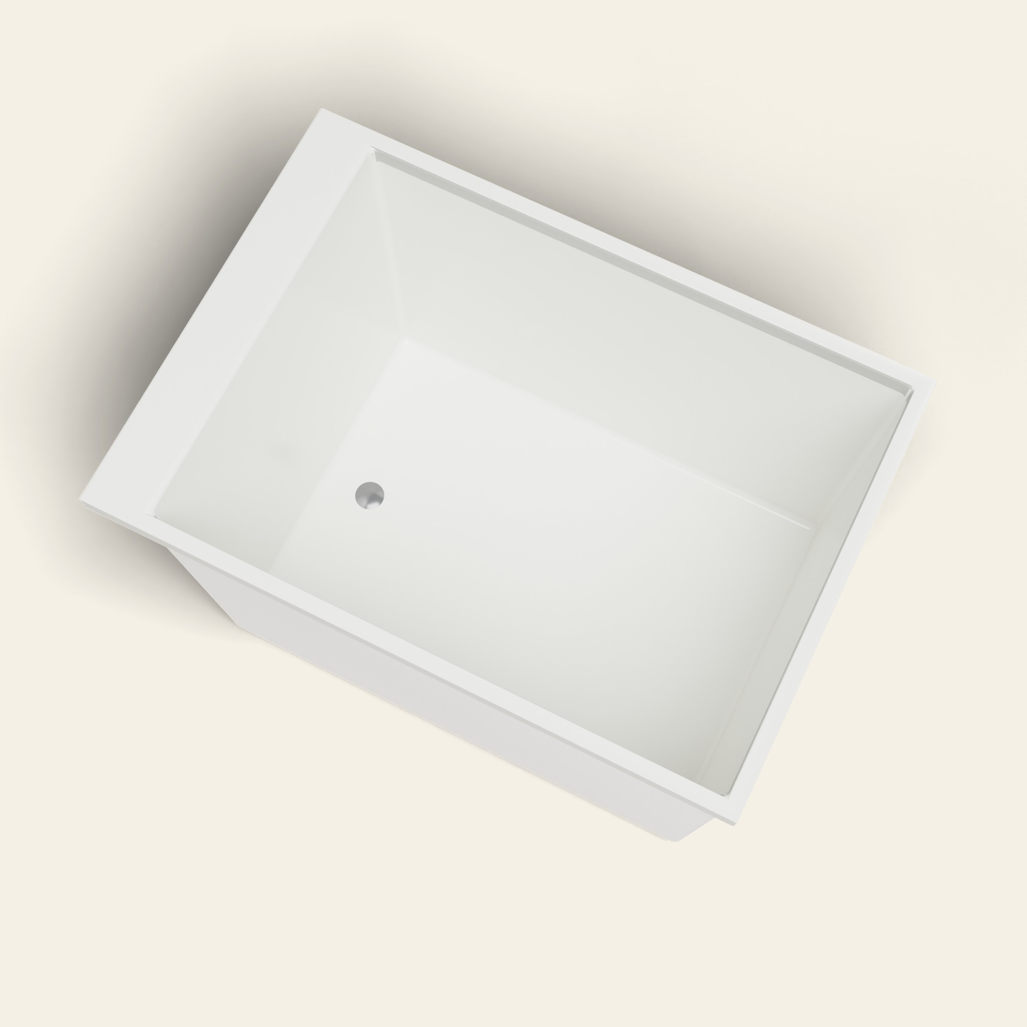 Omnitub Sheer — 1000 × 700 Diep Ligbad — 600mm Diepte in RAL 9010 Pure White