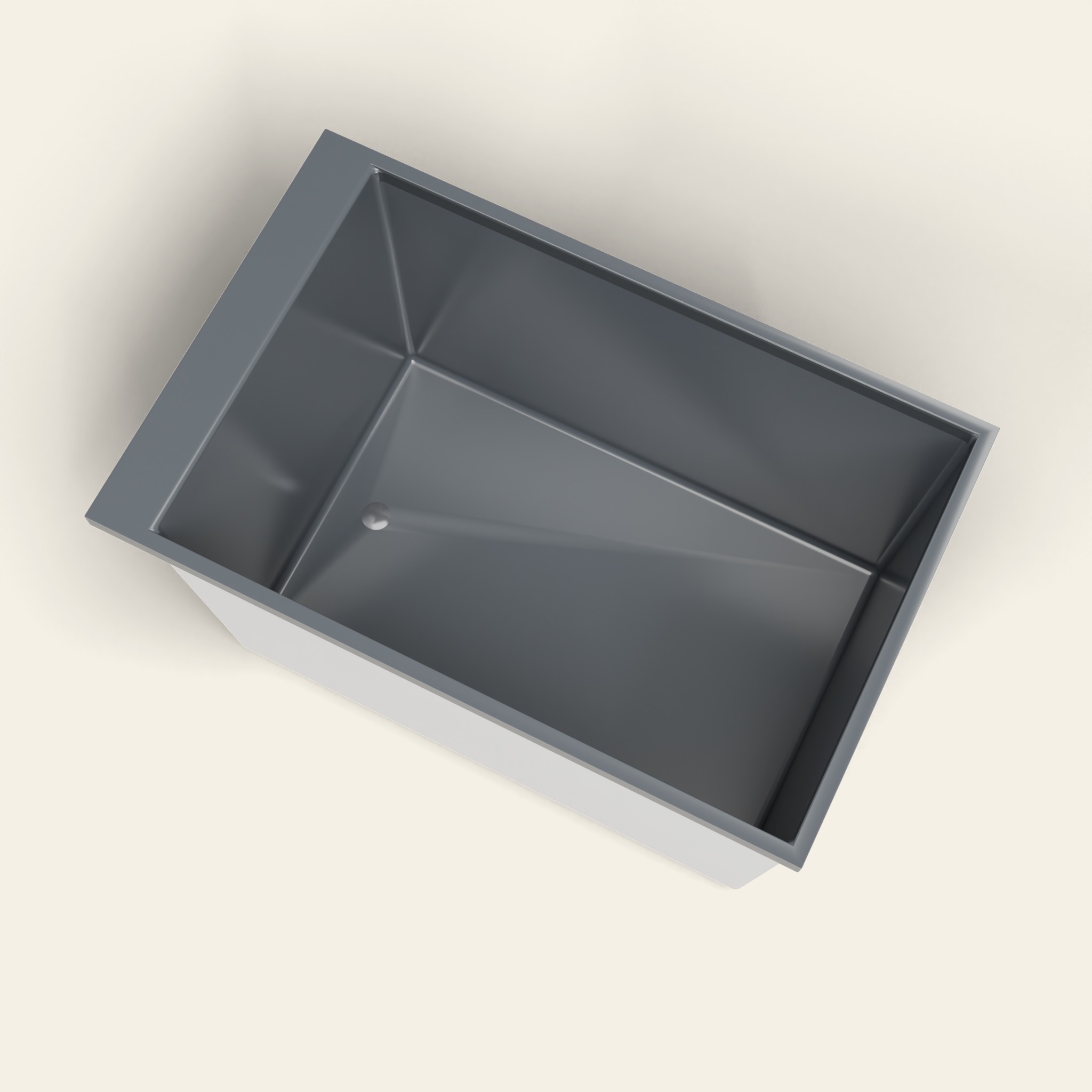 Omnitub Sheer — 1100 × 700 Diep Bad — 600 mm Diepte in RAL 7015 Slate Grey