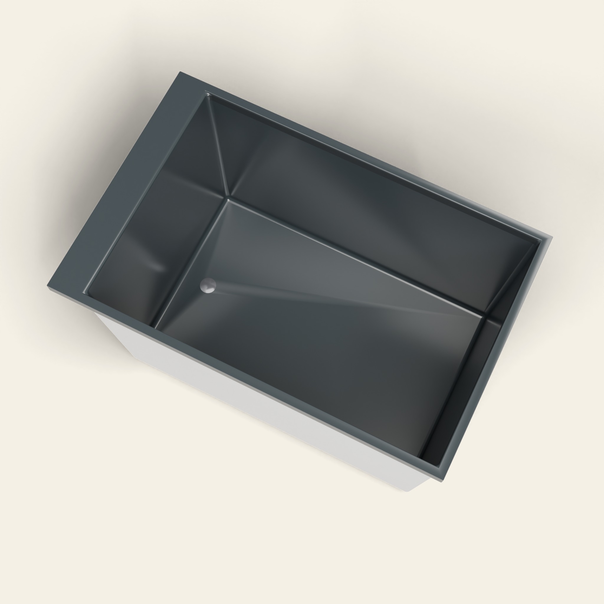 Omnitub Sheer — 1100 × 700 Diep Bad — 600 mm Diepte in RAL 7016 Anthracite Grey
