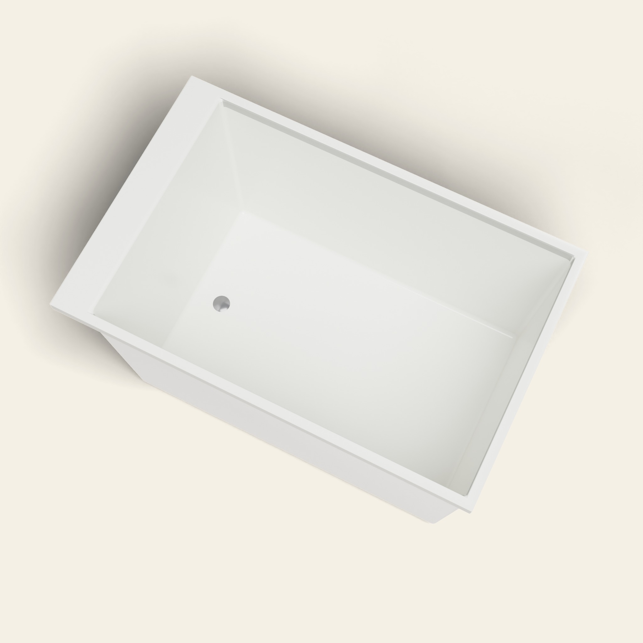 Omnitub Sheer — 1100 × 700 Diep Bad — 600 mm Diepte in RAL 9010 Pure White