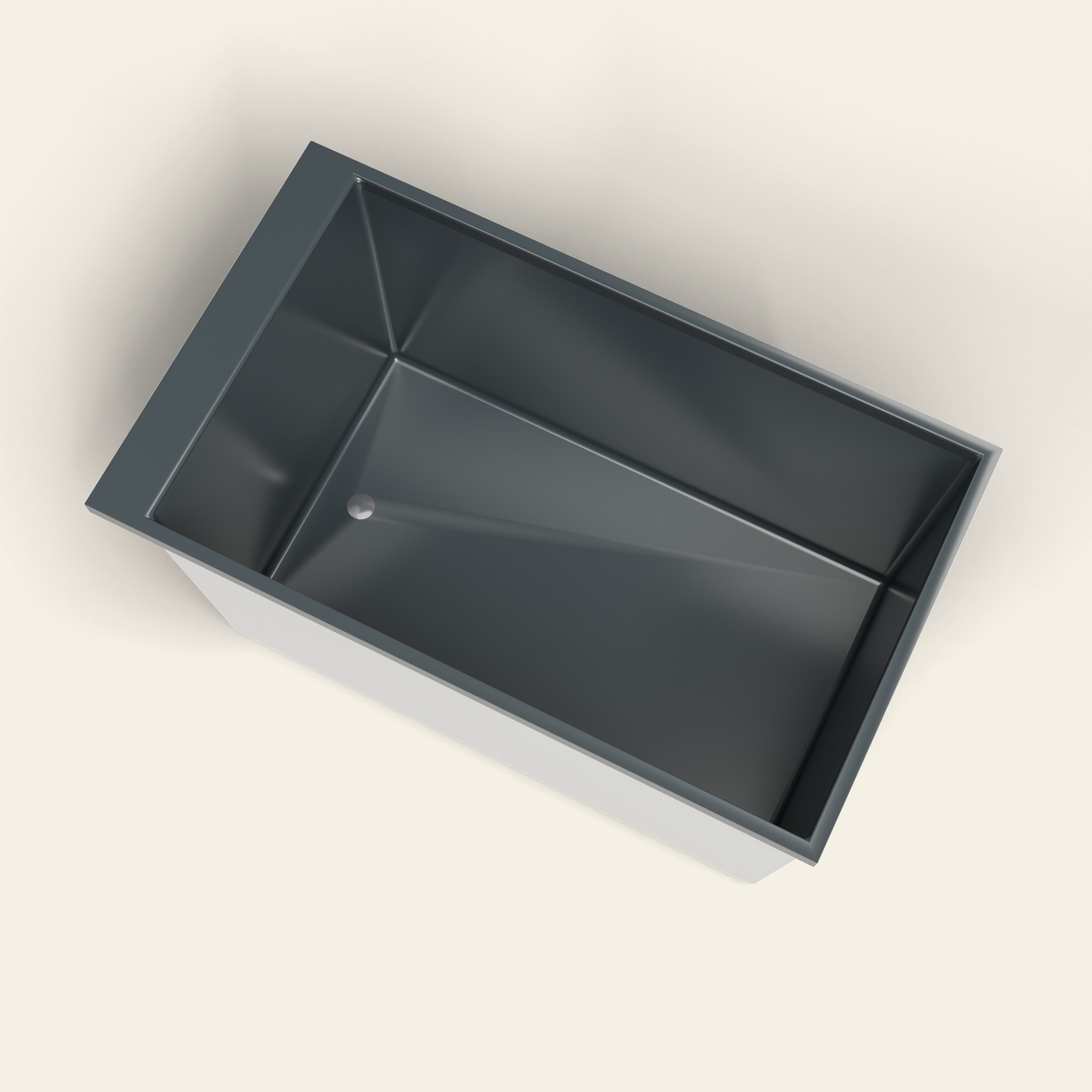 Omnitub Sheer – 1200 × 700 diepe badkuip – 600 mm diepte in RAL 7016 Anthracite Grey